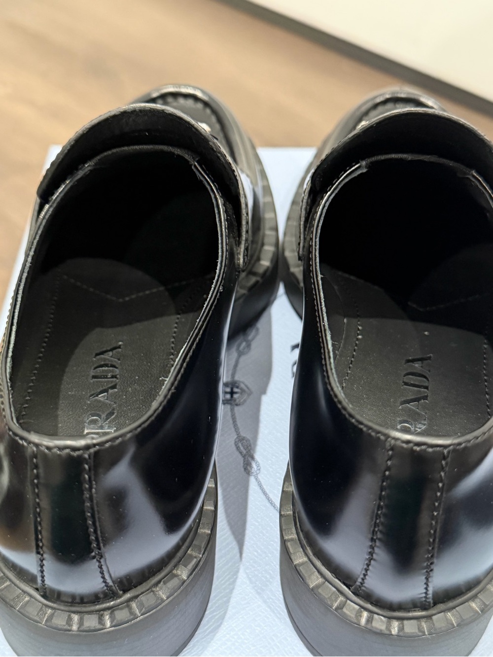 Prada triangle leather loafer - Picture 7 of 11